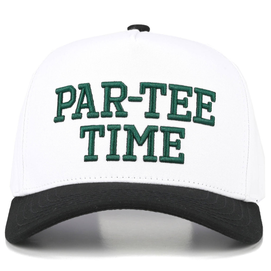 PAR-TEE TIME Letter Embroidered on Two Tone Trucker Hat