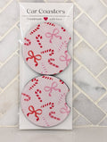 Candy Cane Car Coasters