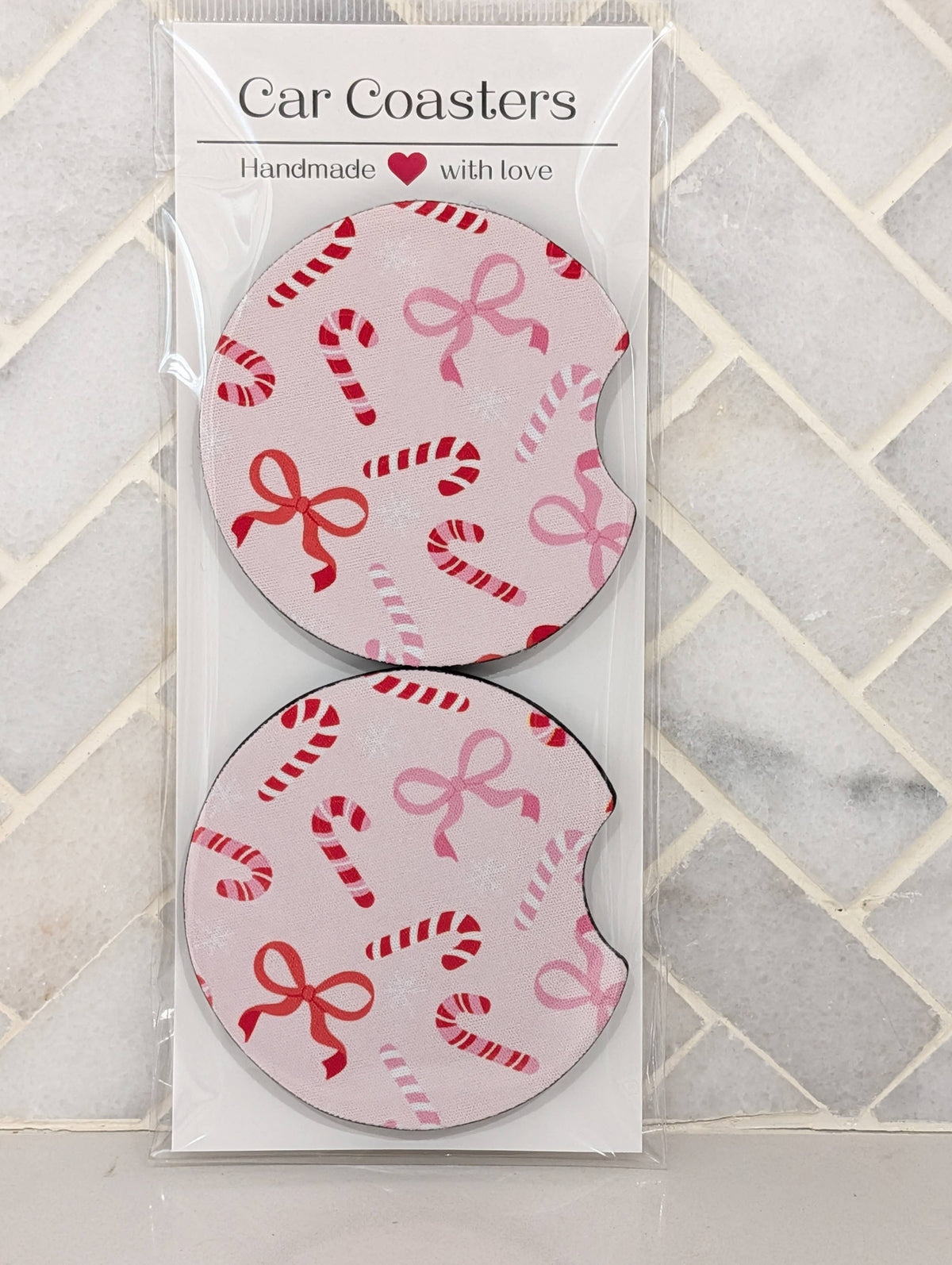 Candy Cane Car Coasters
