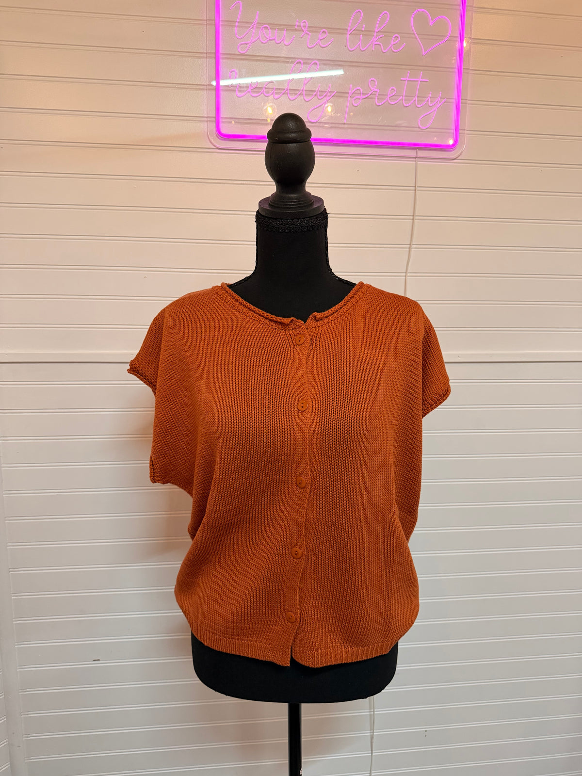 Pumpkin Spice Knit Top