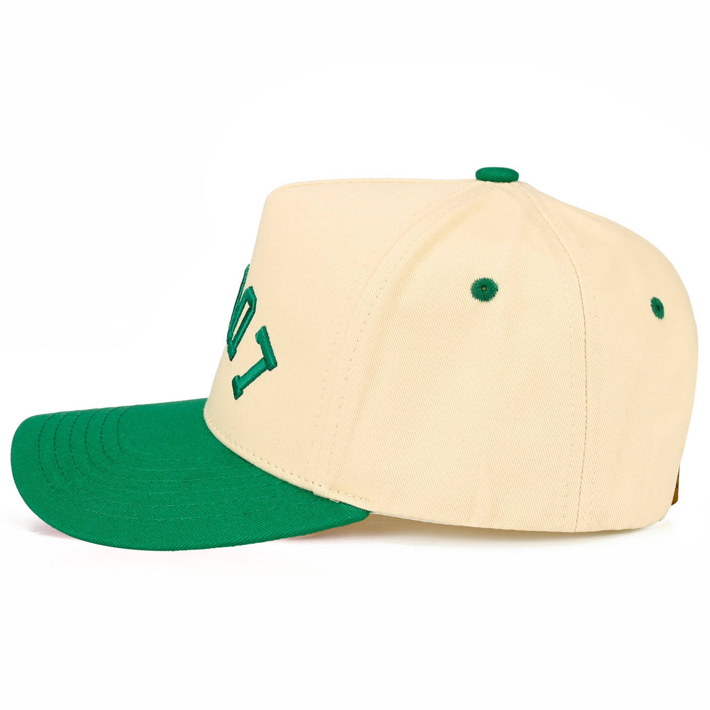 LUCKY Letter Embroidered on Two Tone Trucker Hat