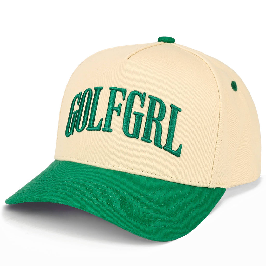 GOLFGRL Letter Embroidered on Two Tone Trucker Hat