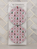 Holiday Christmas Lattice Car Coasters