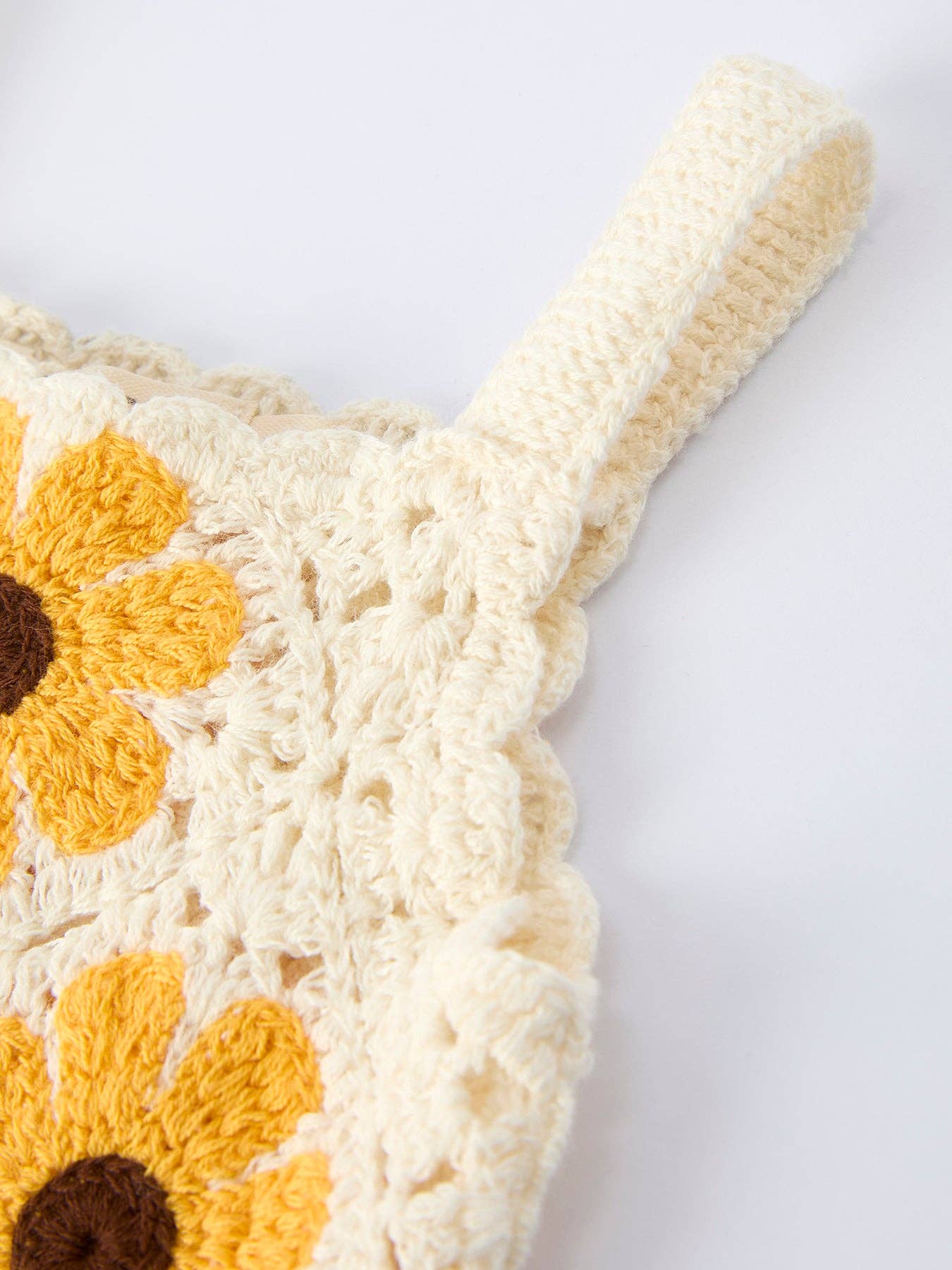 Sunflower Baby Crochet Romper