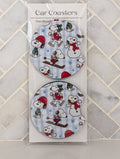 Winter Dog Car Coasters
