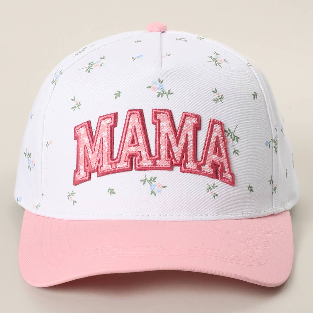 MAMA  Floral Crown Trucker Hat