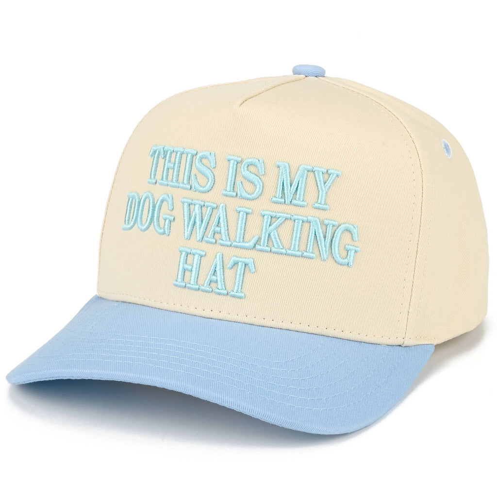 THIS IS MY DOG WALKING HAT Letter Two Tone Trucker Hat