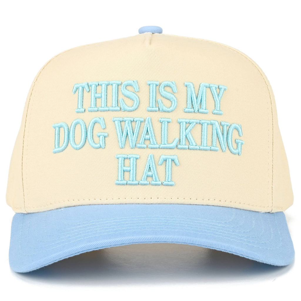 THIS IS MY DOG WALKING HAT Letter Two Tone Trucker Hat