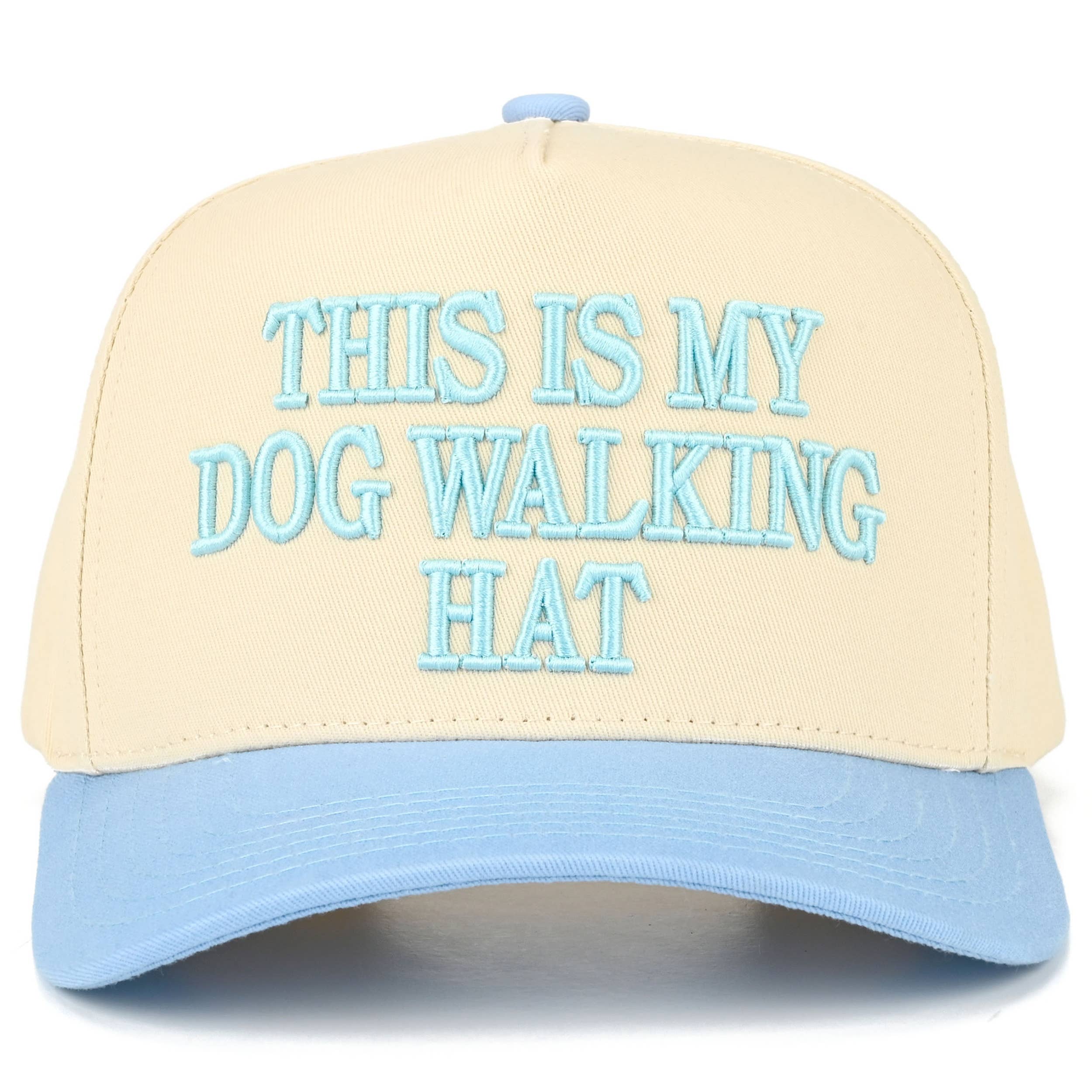 THIS IS MY DOG WALKING HAT Letter Two Tone Trucker Hat