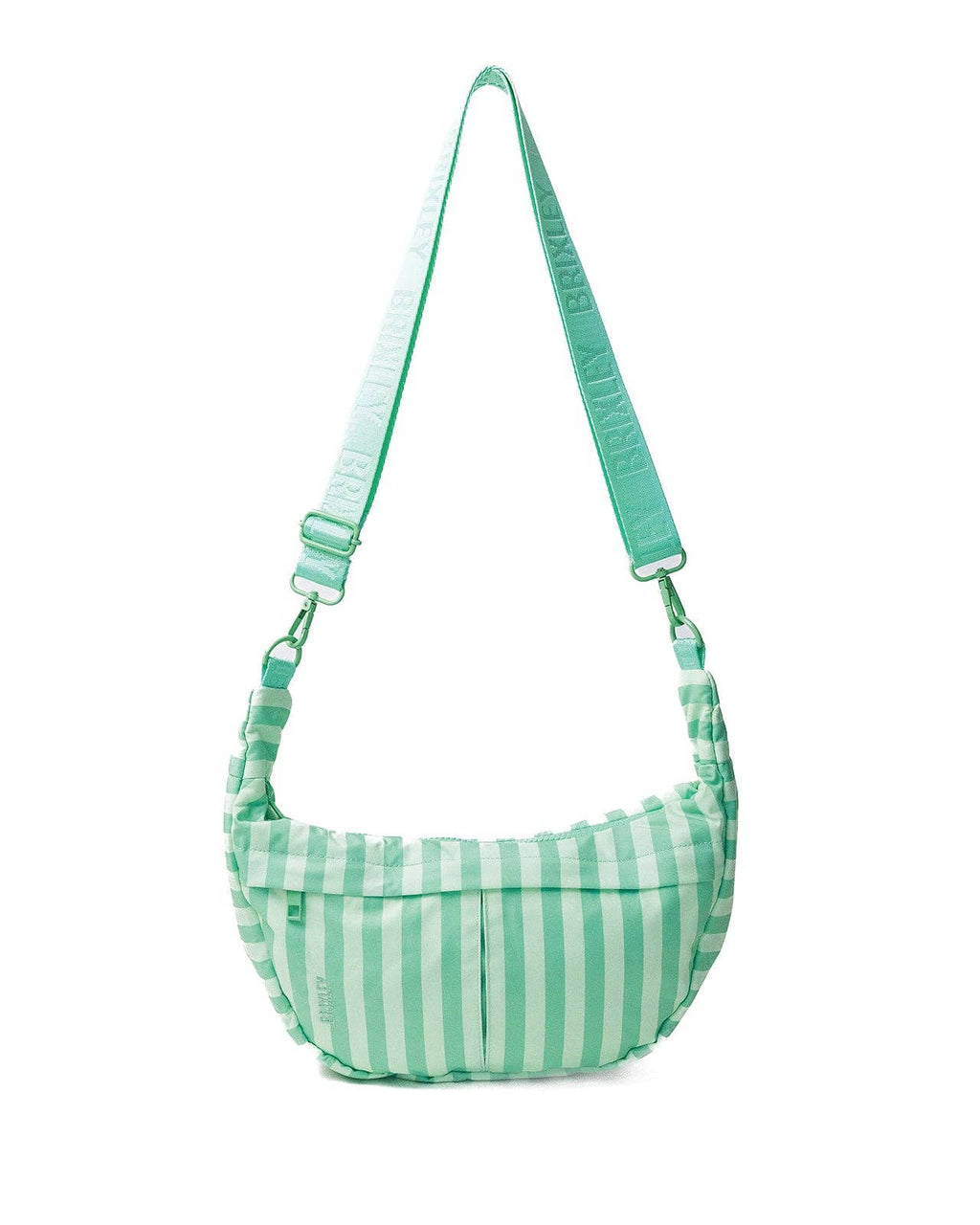 Seafoam Stripe Cresent Bag