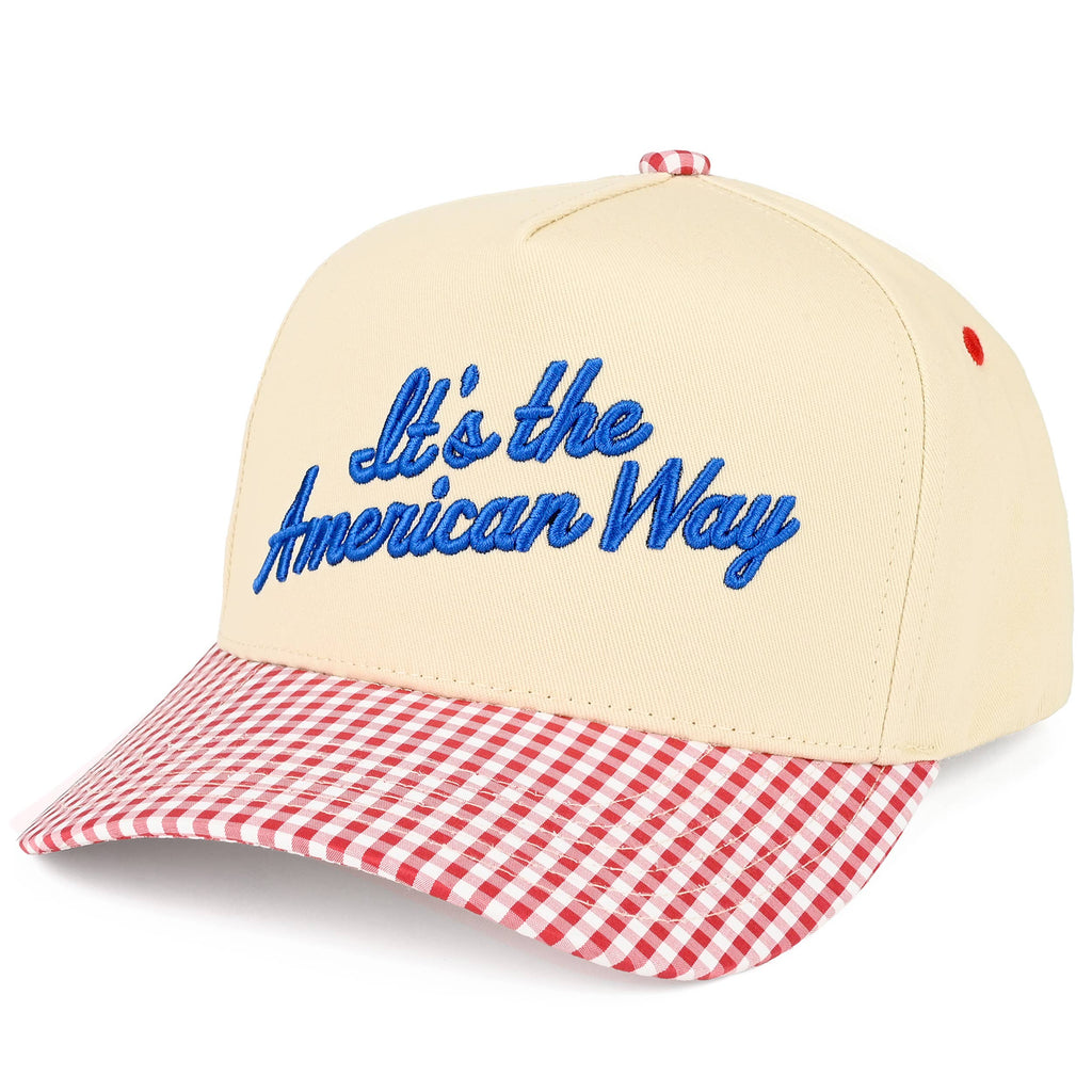 IT'S THE AMERICAN WAY Letter on Two Tone Trucker Hat
