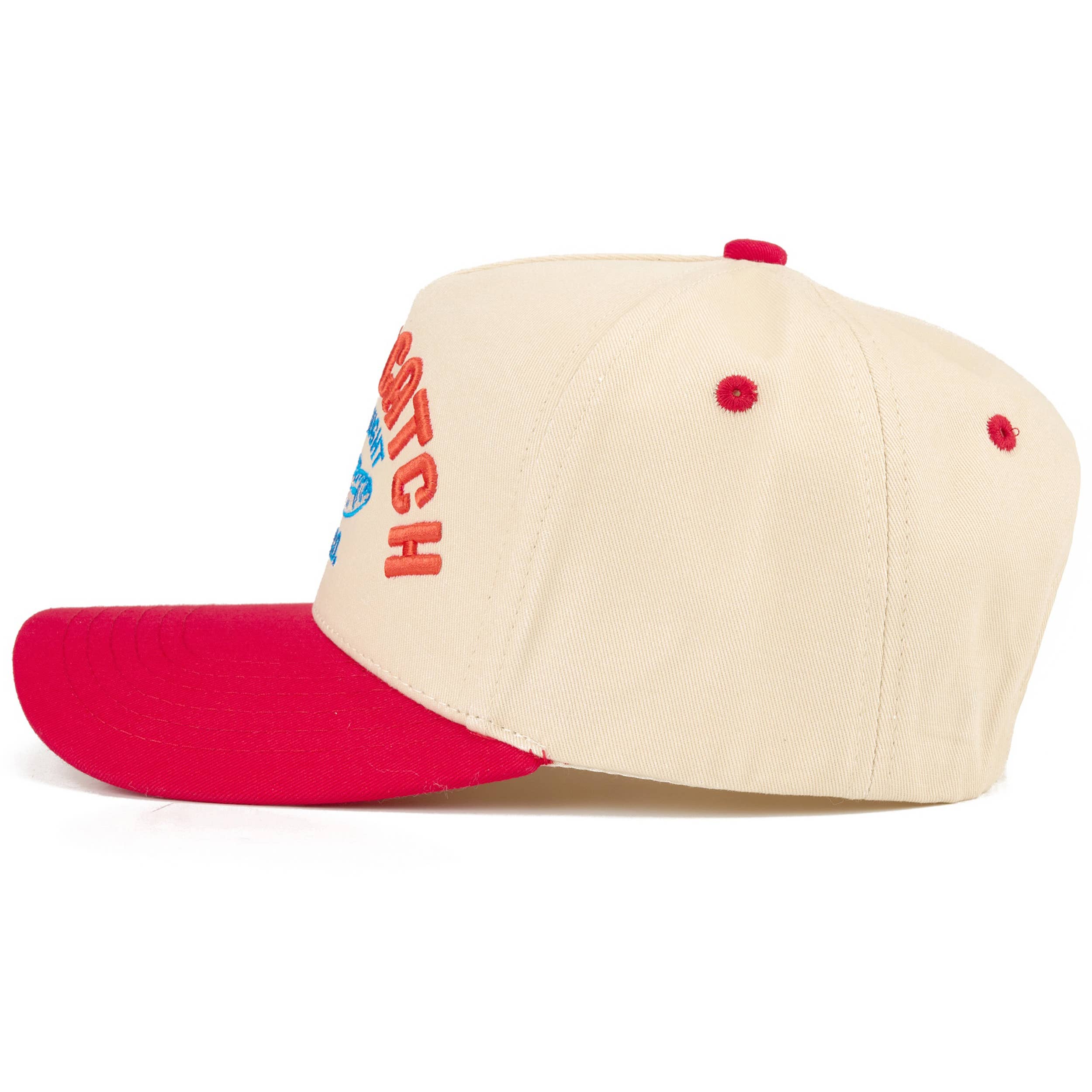 LUCKY CATCH Embroidered Letter on Two Tone Trucker Hat