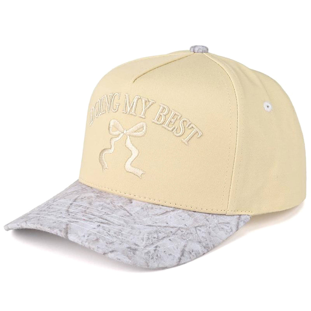 DOING MY BEST Letter with Ribbon Trucker Cap