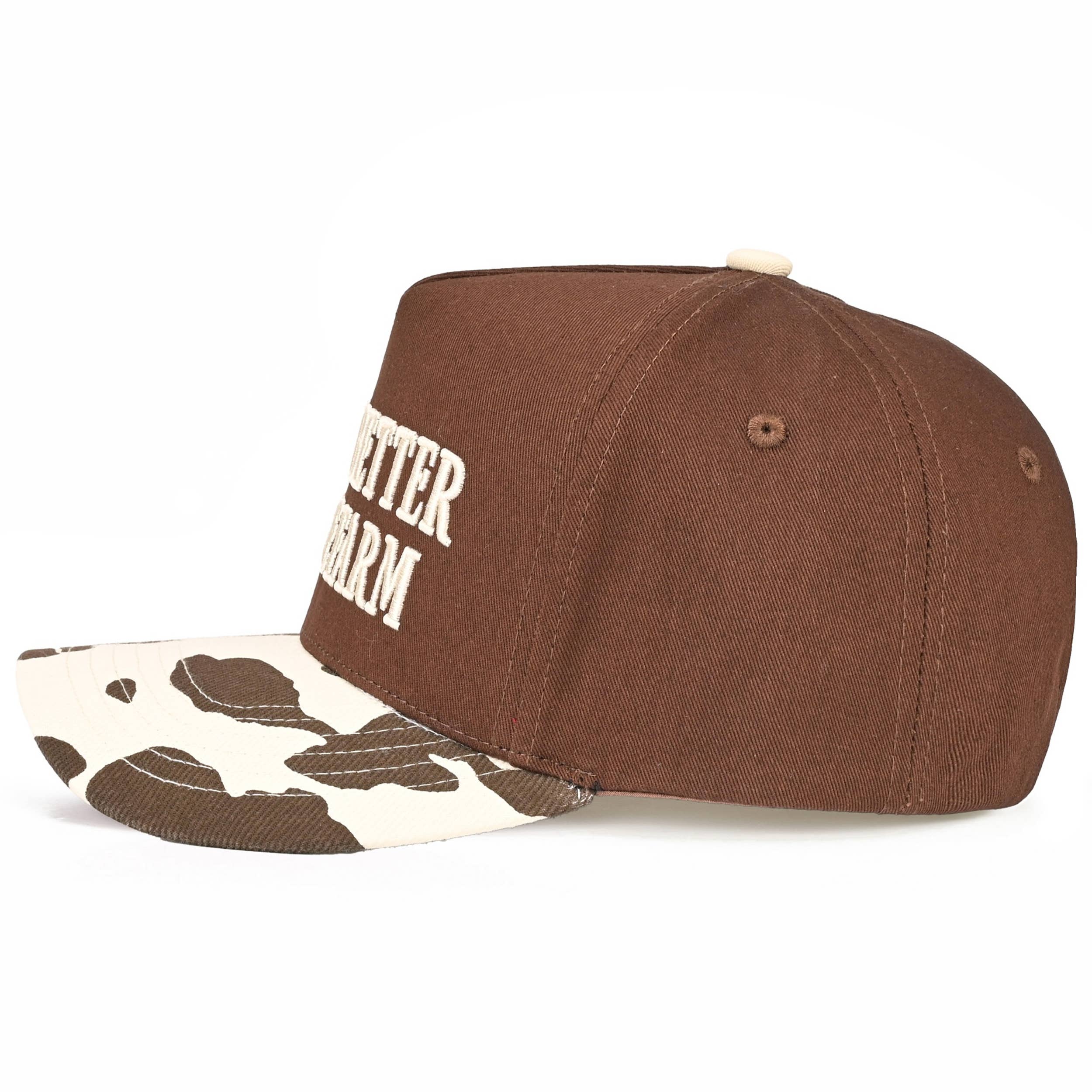 LIFE IS BETTER ON THE FARM Letter Two Tone Trucker Hat