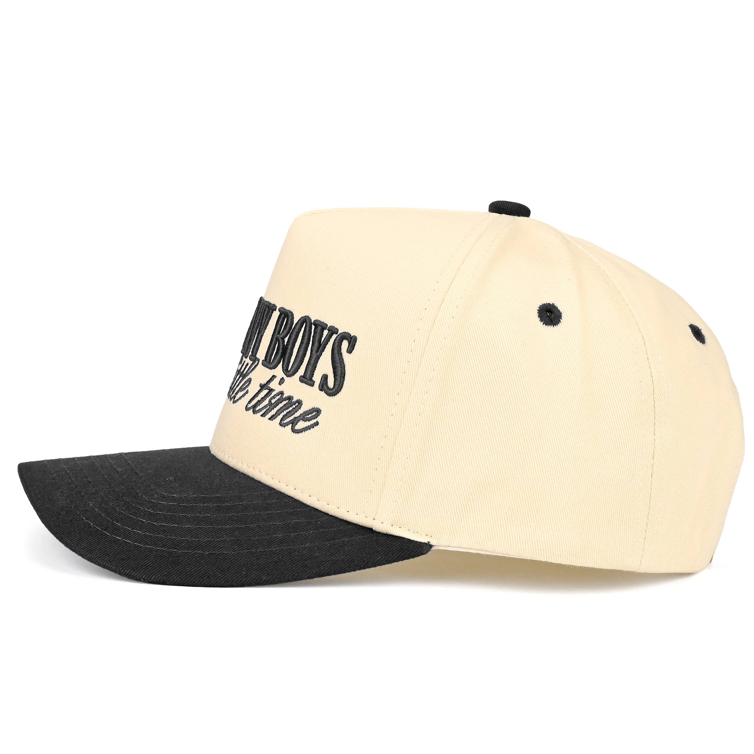 SO MANY BOYS SO LITTLE TIME Letter Two Tone Trucker Hat