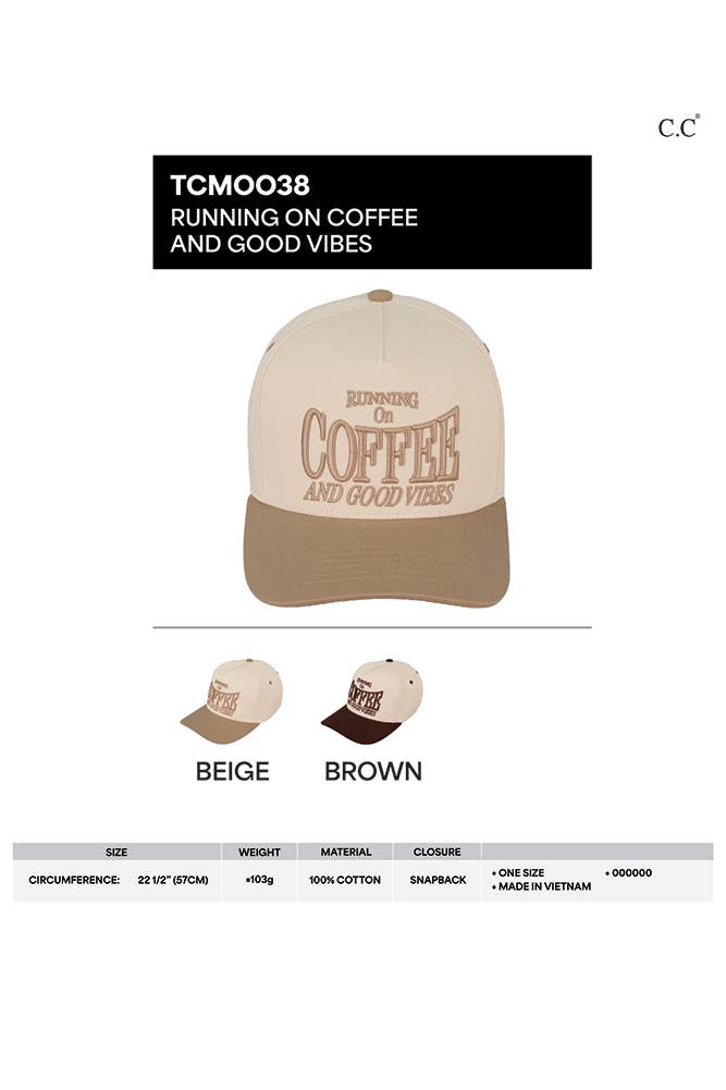 RUNNING ON COFFEE AND GOOD VIBES Trucker Cap