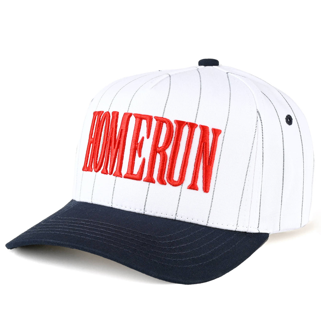 HOME RUN Letter Stripe Two Tone Trucker Cap
