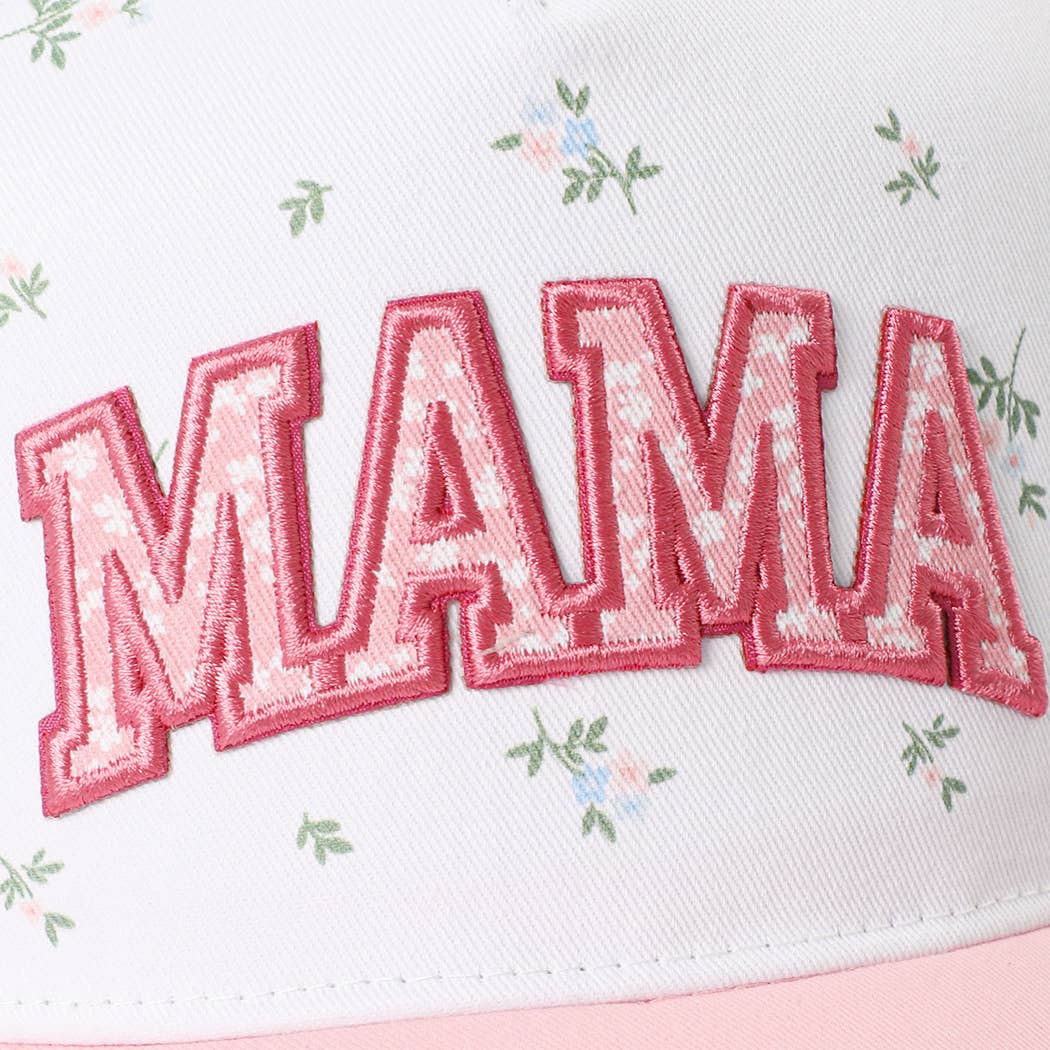MAMA  Floral Crown Trucker Hat