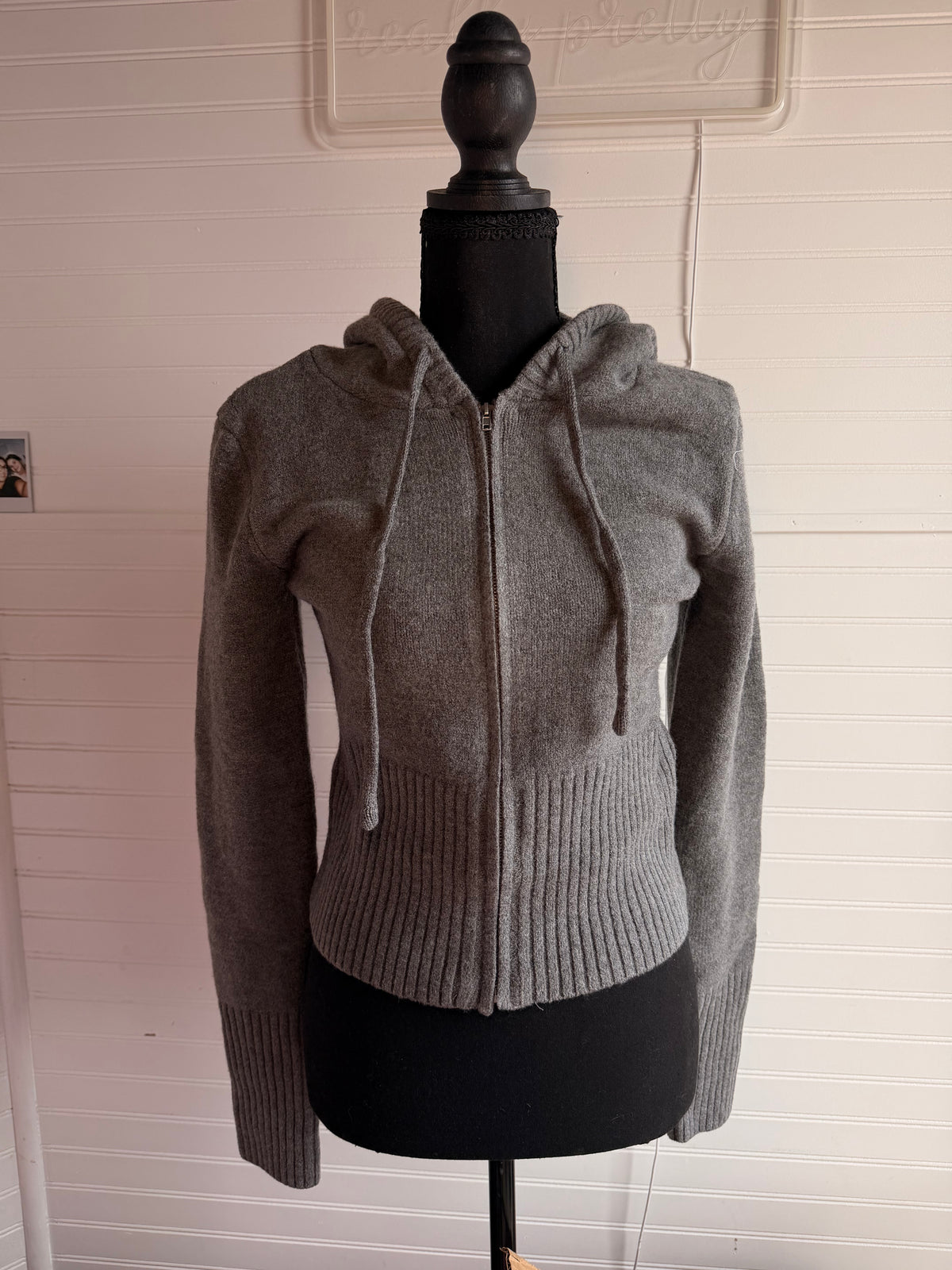 Grey zip up