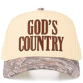 GOD'S COUNTRY Letter on Two Tone Trucker Hat