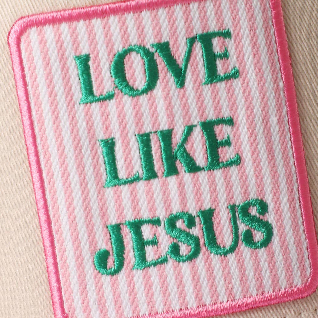 LOVE LIKE JESUS Gingham Trucker Hat