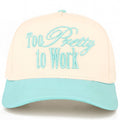 TOO PRETTY TO WORK Letter on Two Tone Trucker Hat