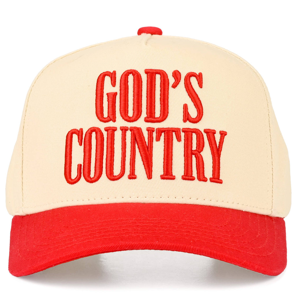 GOD'S COUNTRY Letter on Two Tone Trucker Hat