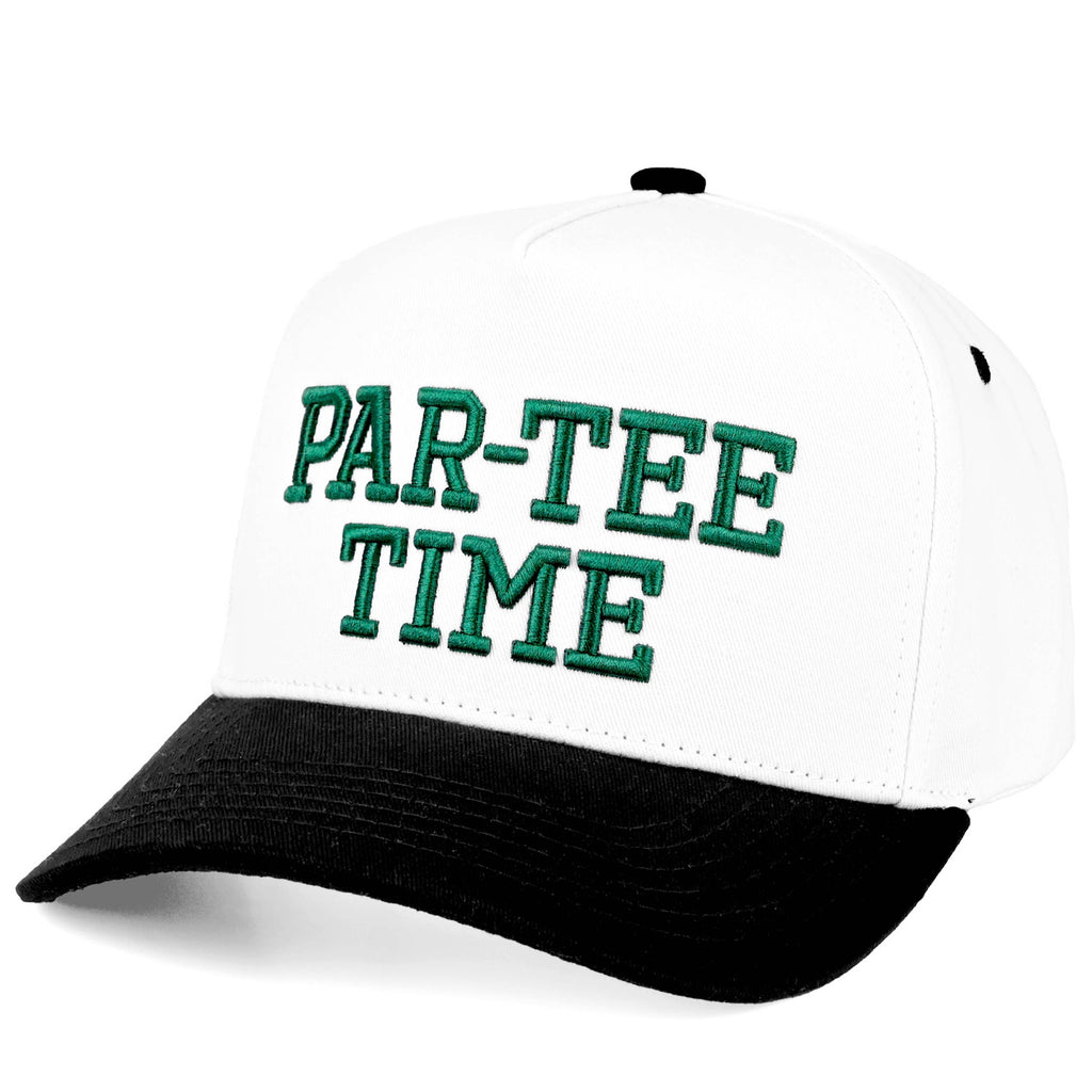 PAR-TEE TIME Letter Embroidered on Two Tone Trucker Hat