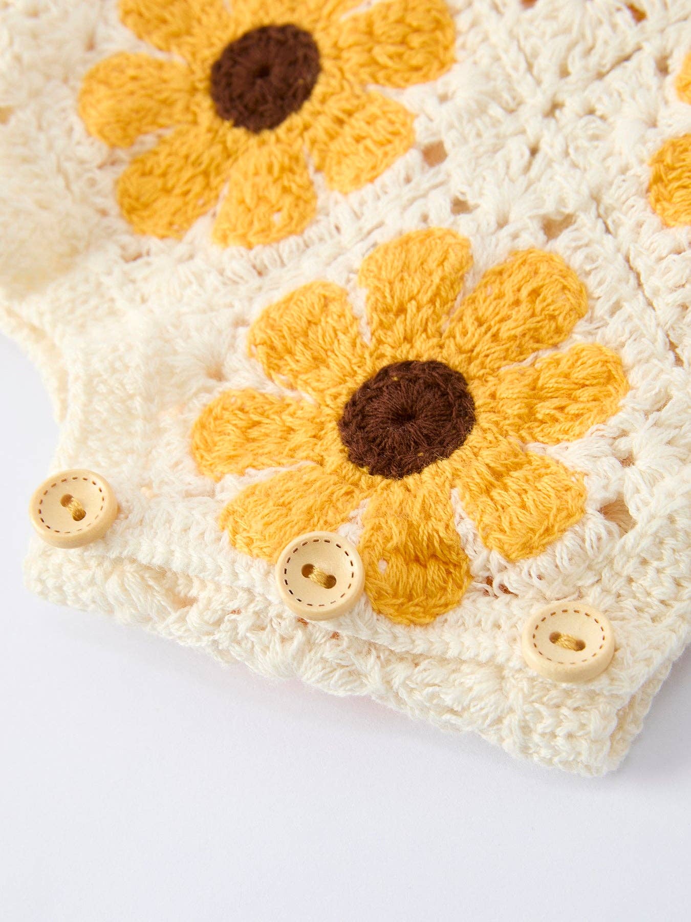 Sunflower Baby Crochet Romper