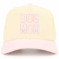 DOG MOM Embroidered Two Tone Trucker Cap