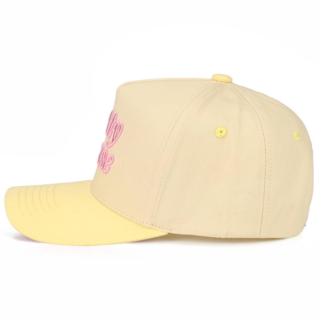 PRETTY PLEASE Letter Embroidered on Two Tone Trucker Hat