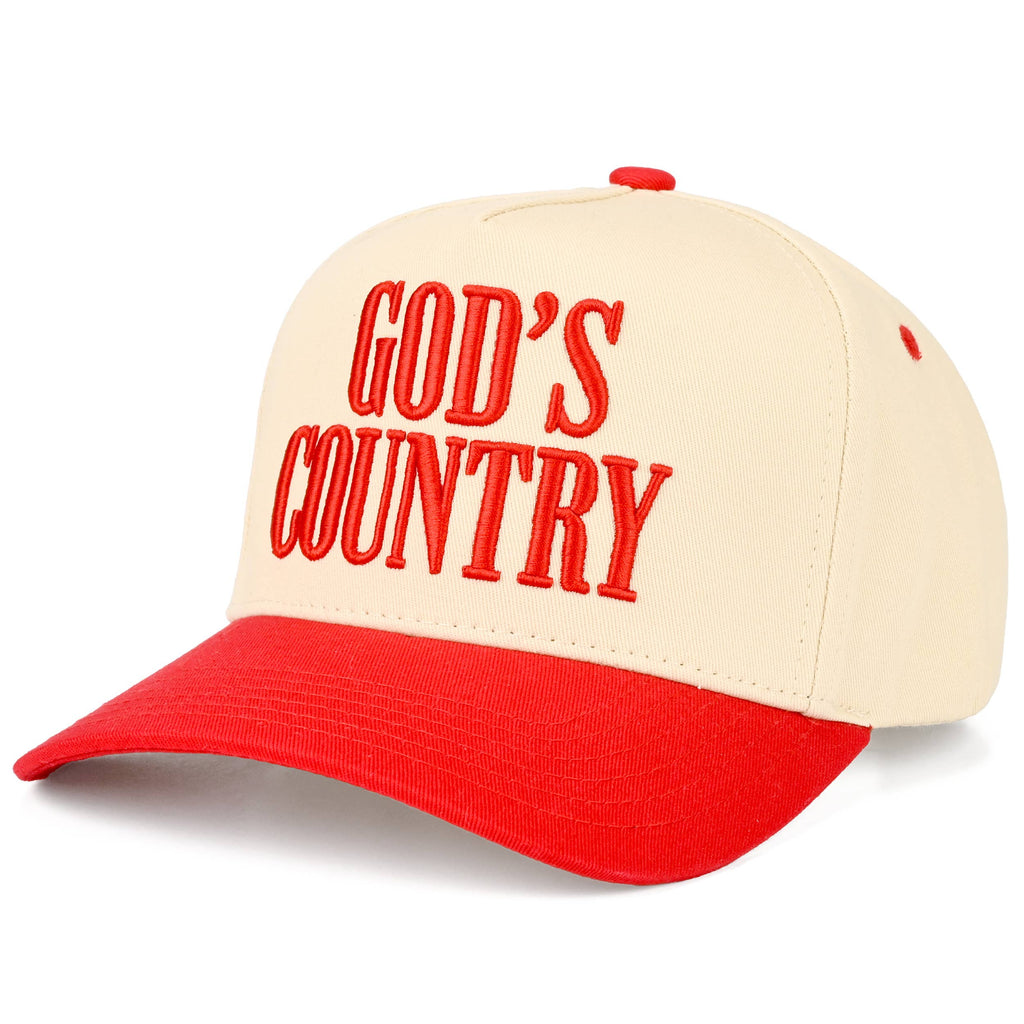 GOD'S COUNTRY Letter on Two Tone Trucker Hat
