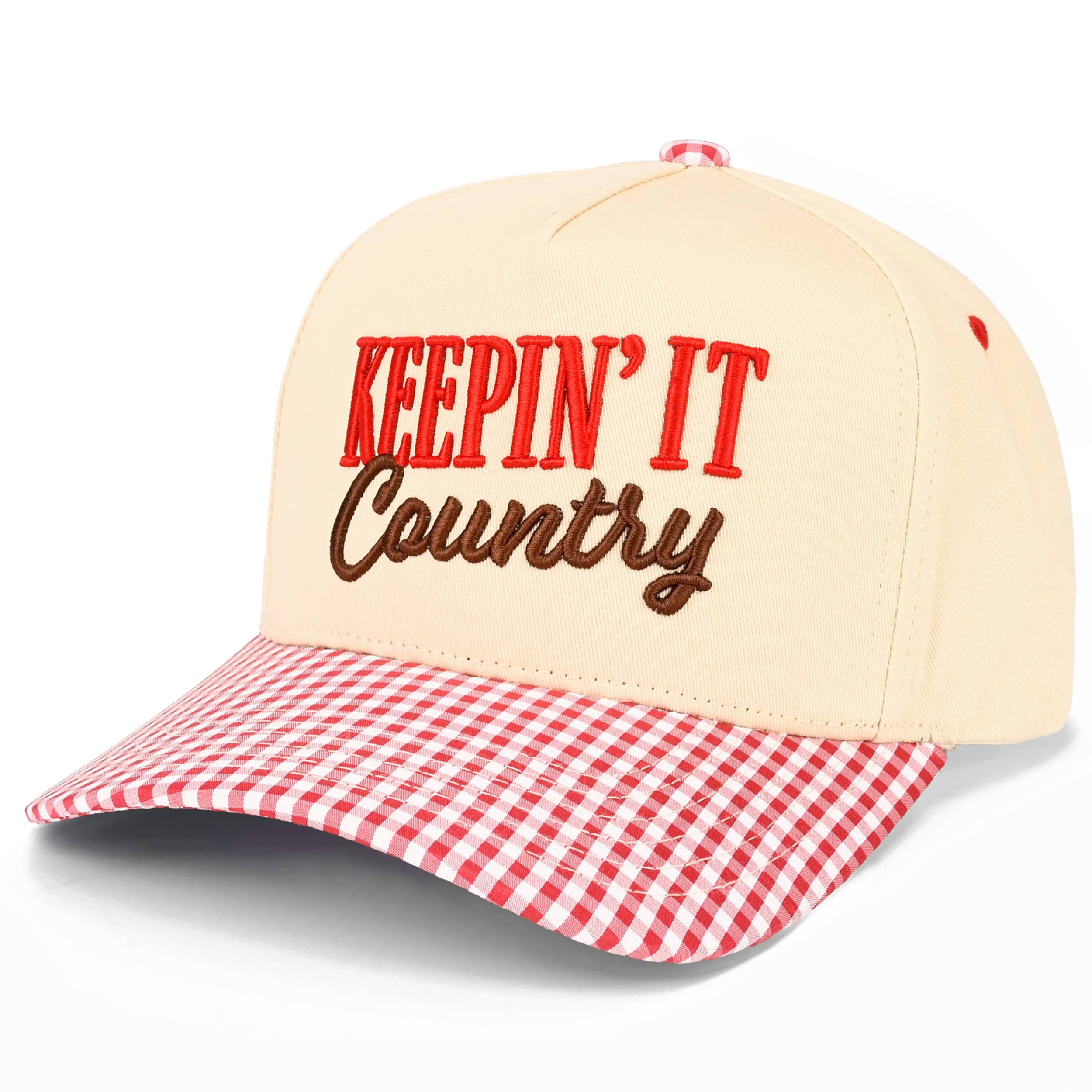 KEEPIN' IT COUNTRY Letter Two Tone Trucker Hat