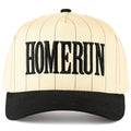 HOME RUN Letter Stripe Two Tone Trucker Cap
