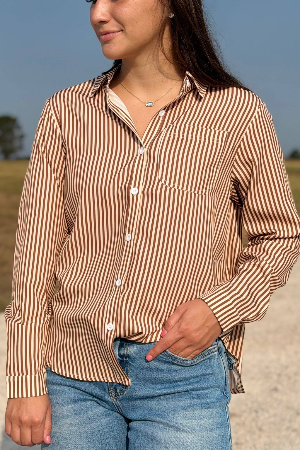 Lillie Striped Button Down