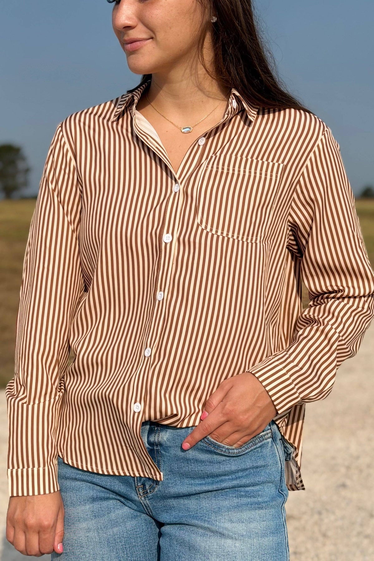 Lillie Striped Button Down