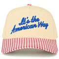 IT'S THE AMERICAN WAY Letter on Two Tone Trucker Hat