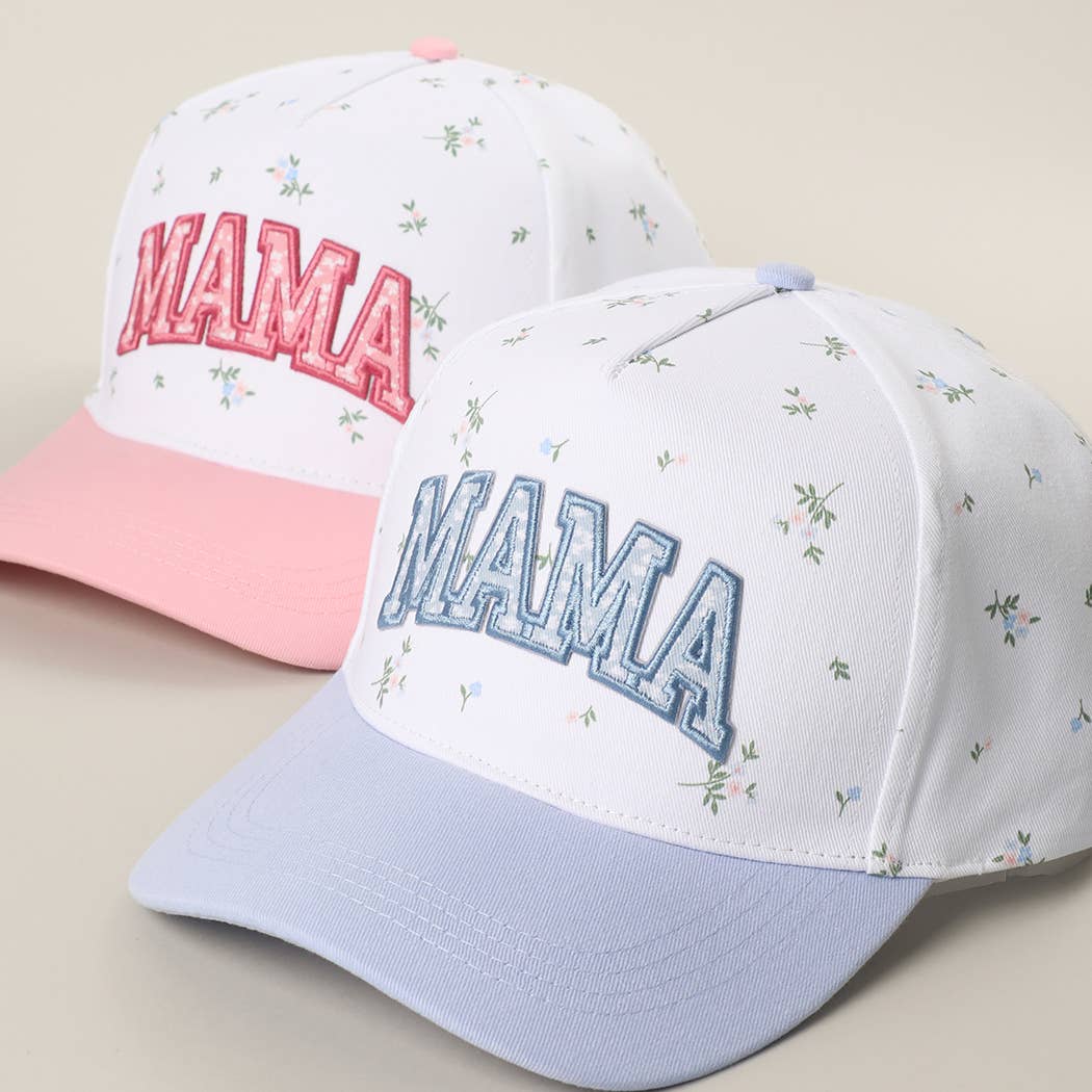 MAMA  Floral Crown Trucker Hat