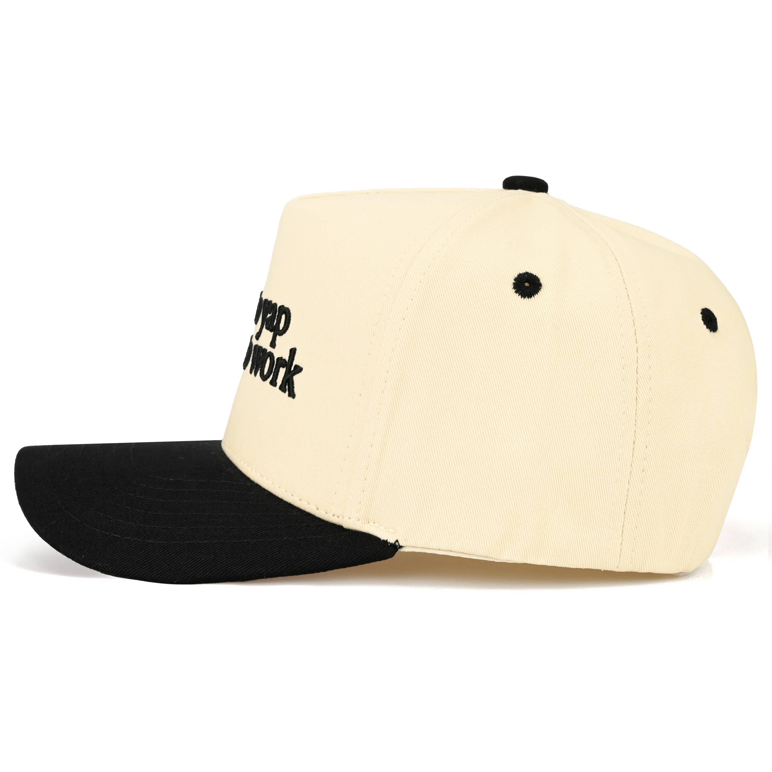 BORN TO YAP FORCED TO WORK Letter  Two Tone Trucker Hat