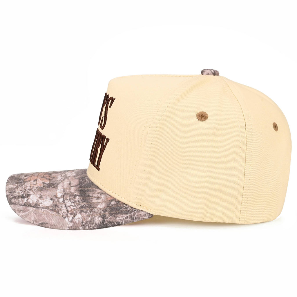 GOD'S COUNTRY Letter on Two Tone Trucker Hat