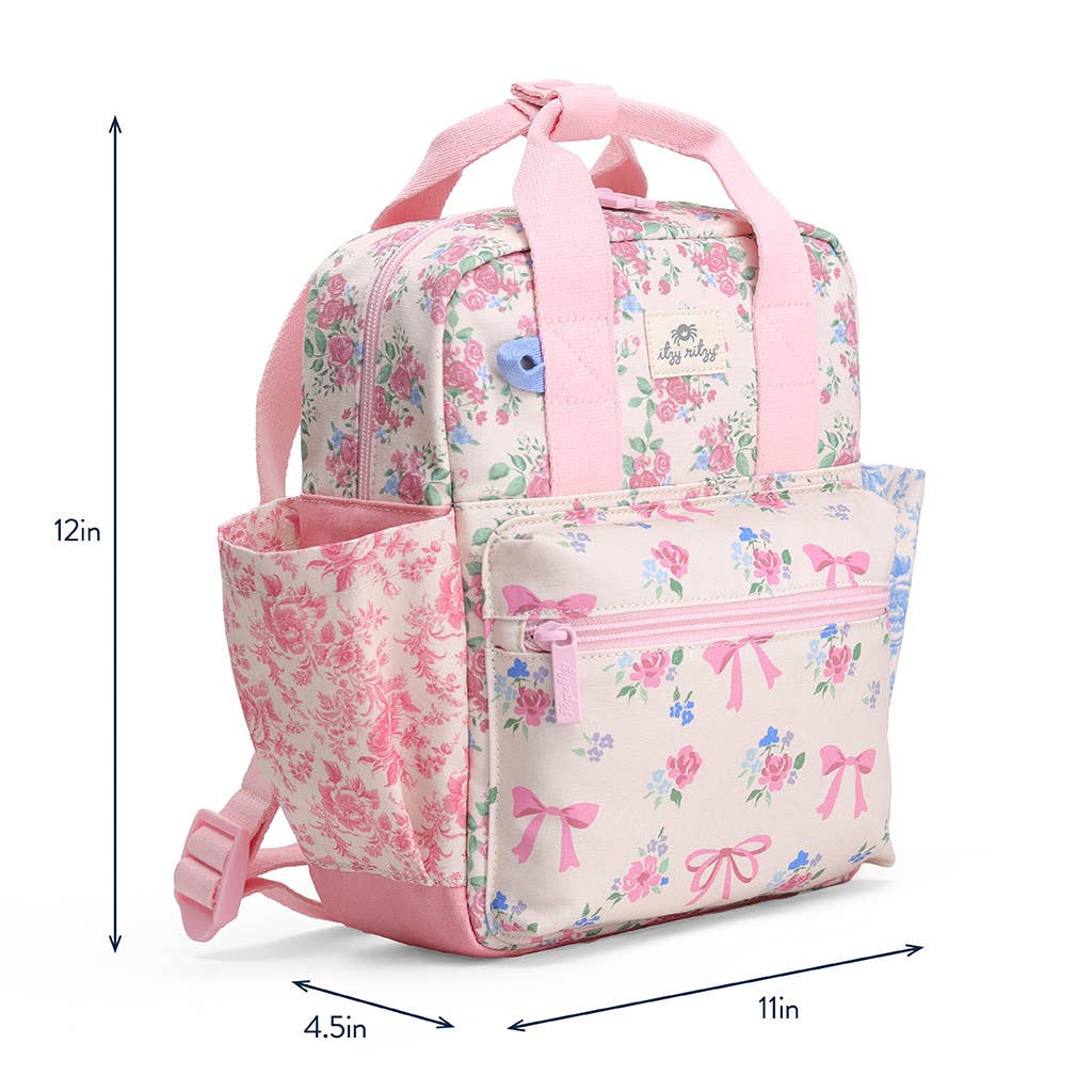 Itzy Bitzy Backpack - Ribbons + Roses