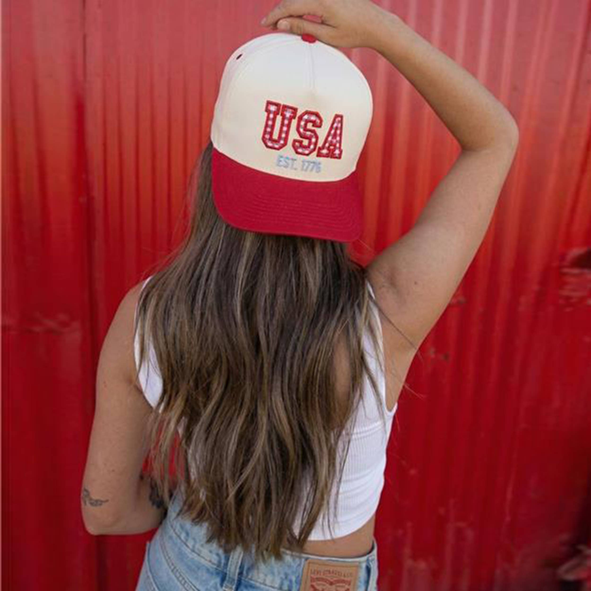 Gingham Check  Trucker Hat