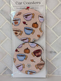 GG Cups of Coffee Car Coasters